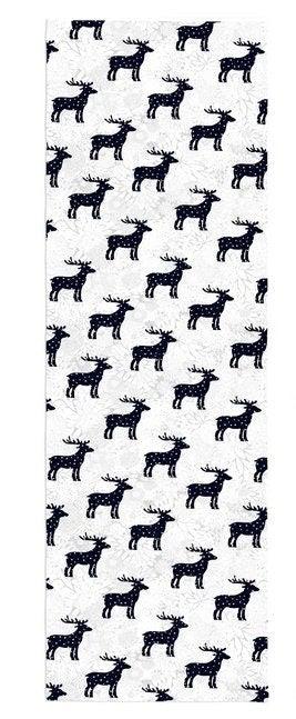 Set of 4 Christmas Pillow Covers and 1 Table Runner|Winter Trend Plaid Merry Christmas Home Decor|Black White Xmas Deer Runner and Cushion