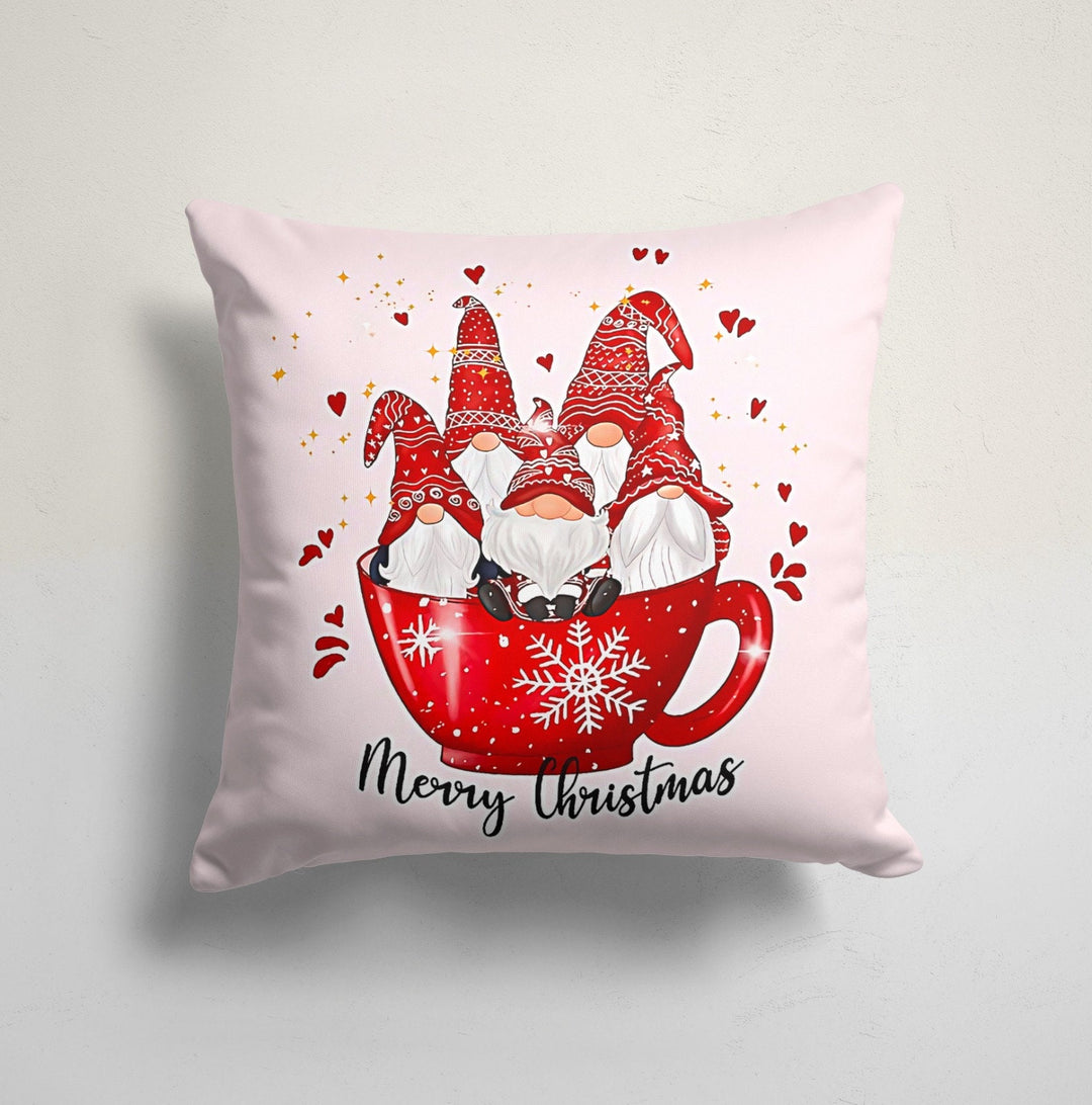 Gnome Pillow Covers|Dwarf Santa Claus Home Decor|Decorative Christmas Pillow Case|Merry Christmas Throw Pillow|Christmas Outdoor Pillow Top