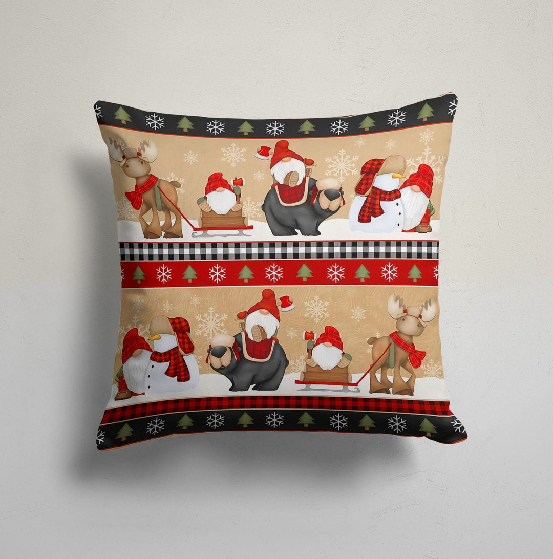 Gnome Pillow Covers|Dwarf Santa Claus Home Decor|Decorative Christmas Pillow Case|Merry Christmas Throw Pillow|Christmas Outdoor Pillow Top