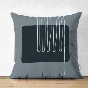 Set of 4 Abstract Pillow Covers|Black Gray Geometric Pillow Cover|Abstract Design Pillow|Outdoor Cushion Cover|Decorative Throw Pillow Case