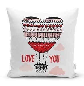 Set of 4 Valentine's Day Pillow Covers|Love Heart Home Decor|Happy Valentine's Day Cushion|Love You Throw Pillow Top|Gift for Girlfriend