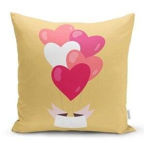 Set of 4 Valentine's Day Pillow Covers|Pinky Hearts Home Decor|Love Print Cushion Case|Valentine Decoration for February 14|Throw Pillow Top