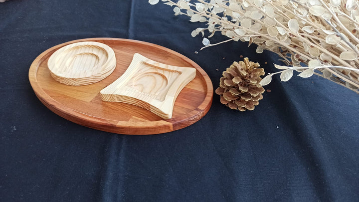 Wooden Serving Tray|Kitchen Room Decor|Custom Table Decor|Housewarming Gift Tray|Gift for Women|Wooden Art|Decorative Vanity Tray|Oval Tray