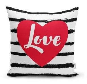 Set of 4 Valentine's Day Pillow Covers|Love Heart Home Decor|You Make Me Happy Pillow|Happy Valentine's Day Cushion|Love Throw Pillow Sham