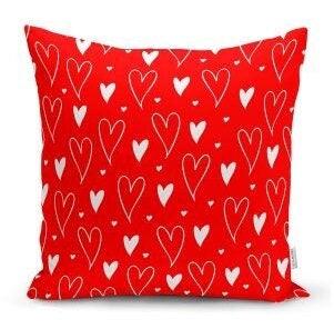 Set of 4 Valentine's Day Pillow Covers|Heart Print Home Decor|I Love to the Moon and Back Cushion Case|Red Black Love Decor|Throw Pillow Top