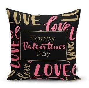 Set of 4 Valentine's Day Pillow Covers|With Love Home Decor|Happy Valentine's Day Cushion Case|Only You Throw Pillow Top|Gift for Girlfriend