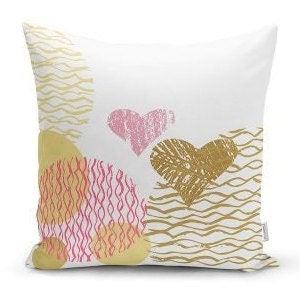 Set of 4 Valentine's Day Pillow Covers|Gold Pink Love Decor|Happy Valentine's Day Cushion Case|Love Throw Pillow Top|Gift for February 14