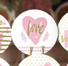 Valentine's Day Placemat|Set of 6 Love Print Supla Table Mat|Heart and Gift Box Round Dining Underplate|Romantic Home Decor|Gift for Women