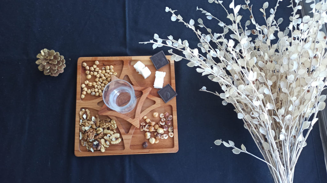 Wooden Snack and Breakfast Plate|Divided Serving Tray|Kitchen Room Decor|Custom Table Decor|Plate Set with Section|Housewarming Gift For Her