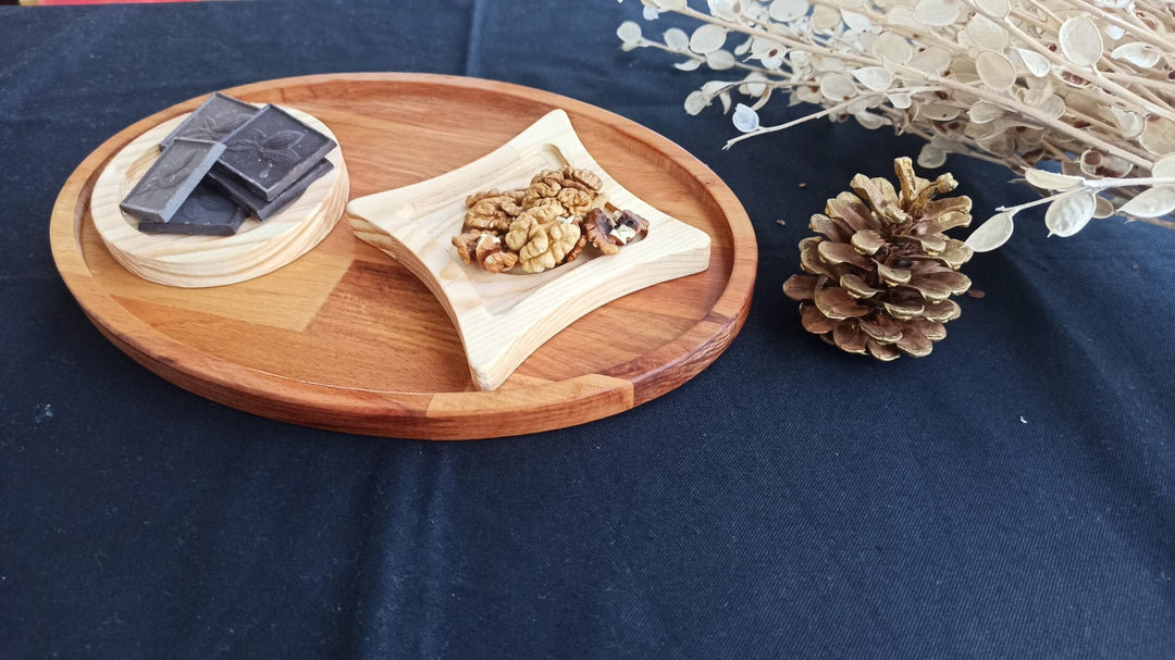 Wooden Serving Tray|Kitchen Room Decor|Custom Table Decor|Housewarming Gift Tray|Gift for Women|Wooden Art|Decorative Vanity Tray|Oval Tray