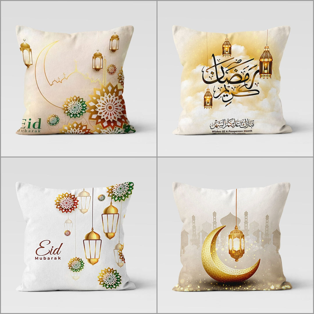 Eid Mubarak Pillow Cover|Islamic Cushion Case|Ramadan Kareem Decor|Ramadan Mubarak Pillow|Gift for Muslim Community|Religious Cushion Cover