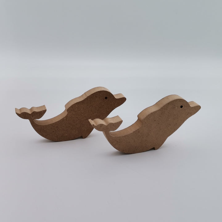 Set of 2 Unfinished Wooden Dolphins| Wooden Toy|Ready to Paint, Varnish, Decoupage|Unfinished Wood DIY Supply|Wood Art|Housewarming Gift