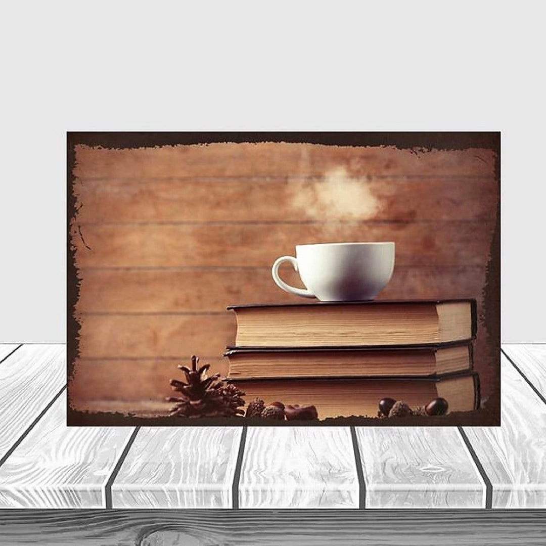 Coffee Retro Poster|Coffee Quote Art|Coffee Wall Decor|Life Begins After Coffee|Coffee Lover Gift|Kitchen Wall Decor|Gift For Book Lover