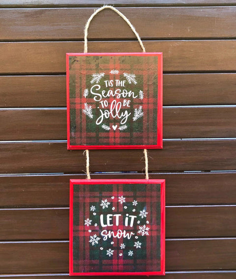 Set of 2 Hand Painted Boards|Wooden Decor|Snow Board Decor|New Year Gift|Wall Hangings|Unique Christmas Gift|Wood Art|Housewarming Gift