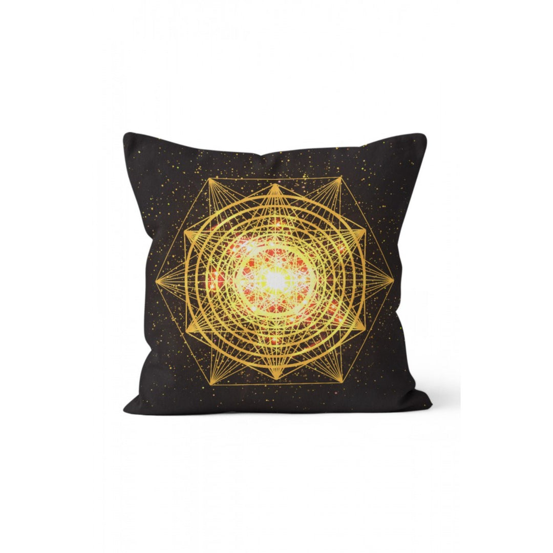 Psychedelic Pillow Cover|Geometric Cushion Cover|Abstract Yin Yang Home Decor|Mandala Design Pillow Case|Sacred Style Authentic Cushion Case