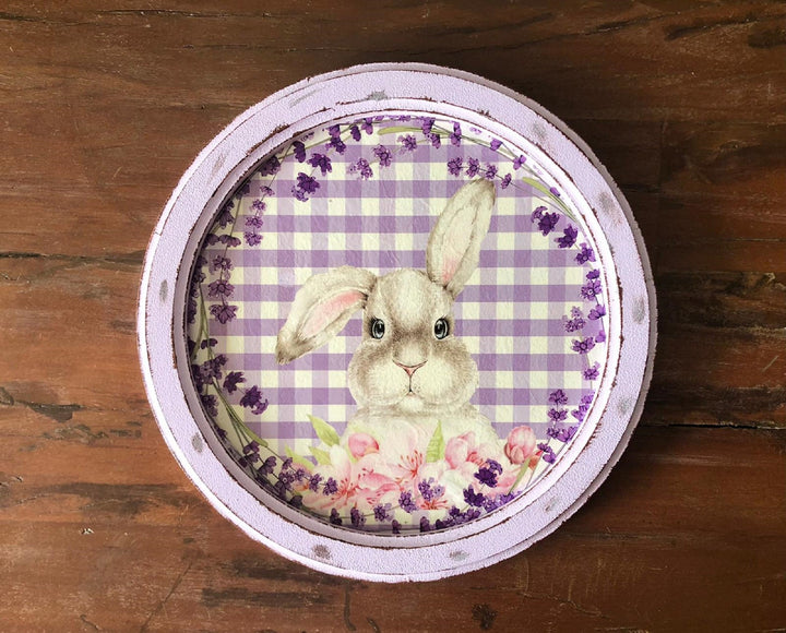 Easter Bunny Tray|Board For Easter|Dear Easter Bunny Board|Easter Serving Decor|Hand Painted Round Wooden Tray|Original Home Decor Gift