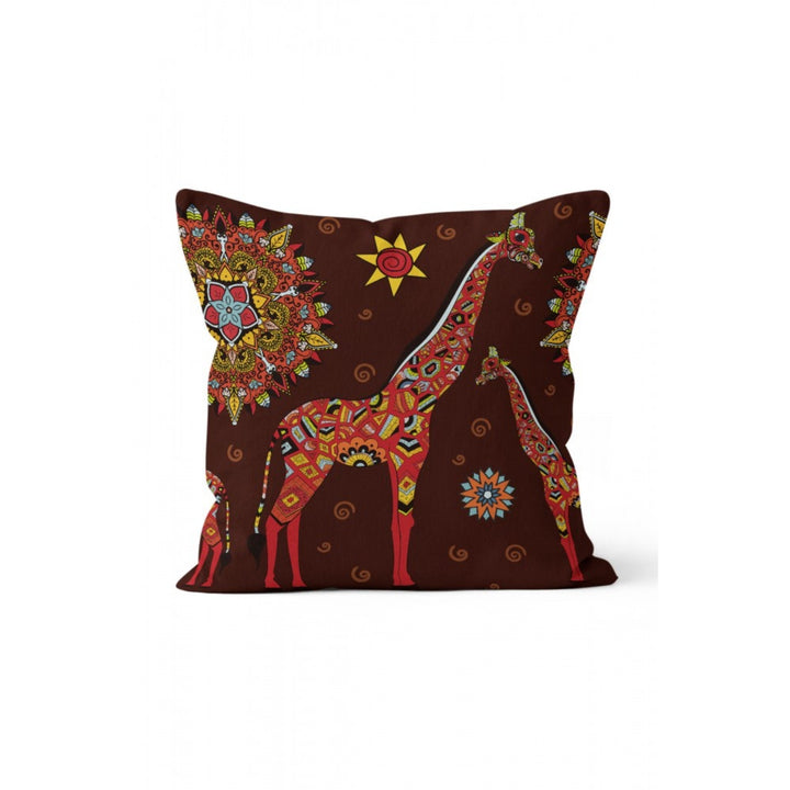 Mandala Pillow Cover|Animal Print Cushion Case|Giraffe, Wolf, Butterfly Mandala Pillow|Rustic Home Decor|Authentic Elephant Mandala Cushion