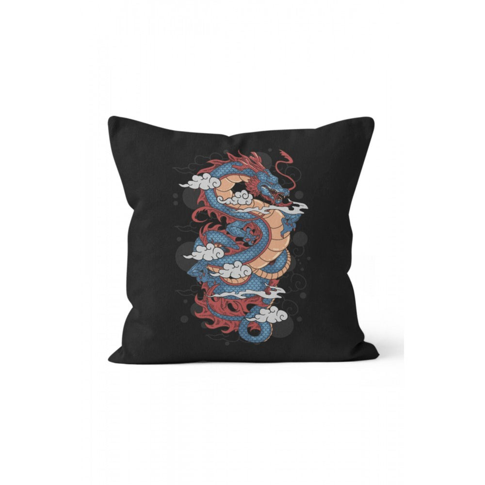 Dragon Pillow Cover|Mythical Chinese and Floral Dragon Print Cushion Case|Animal Pillow Cover|Decorative Cushion Case|Dorm Bedding Decor