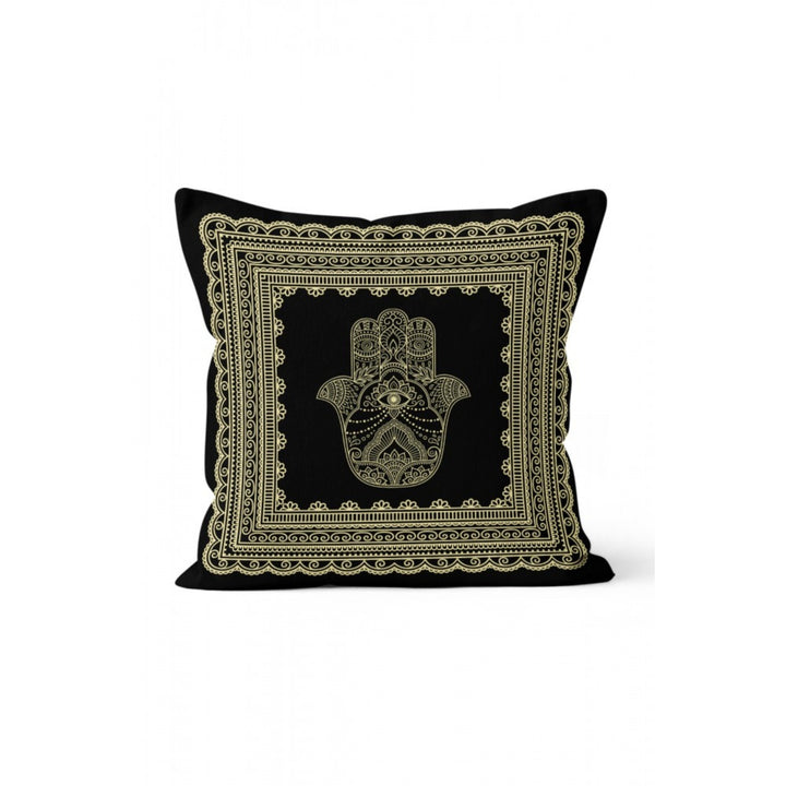 Hand of Fatima Pillow Cover|Hamsa Print Throw Pillow Case|Decorative Cushion Case|Oriental Home Decor|Mystic Farmhouse Talisman Pillowcase