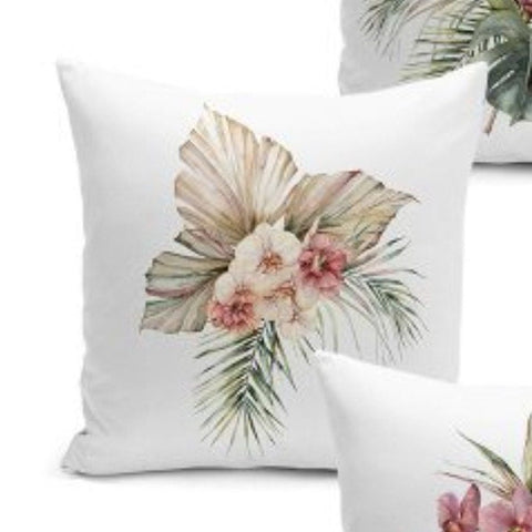 Pillow, Retro Truck and Floral, Gray, Green, Pink Planted Two