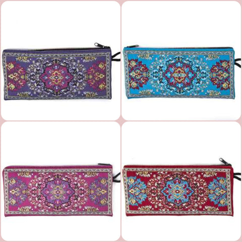 Zipper Pencil Pouch|Slim Pencil Case|Small Cosmetic Bag|Women&