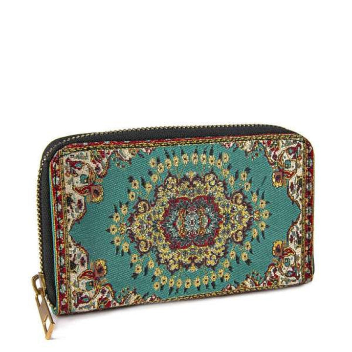 Mini Wallet For Women|Turkish Kilim Bag|Zip Around Woven Wallet|Boho Purse|Compact Wallet|Coin Purse with Zipper|Zippered Pouch|Gift For Her