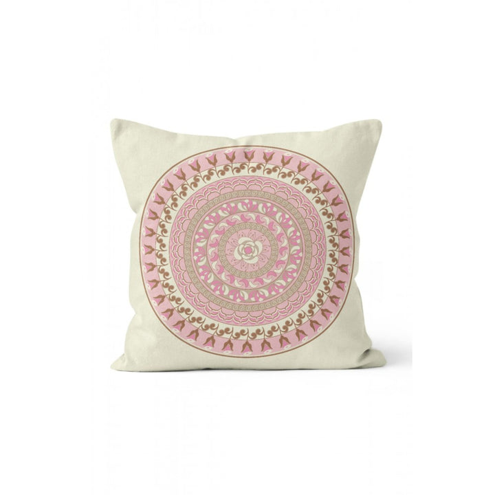 Mandala Pillow Cover|Decorative Paper and Crystal Mandala Pillowcase|Powder Floral Pattern Rustic Home Decor|Farmhouse Authentic Cushion