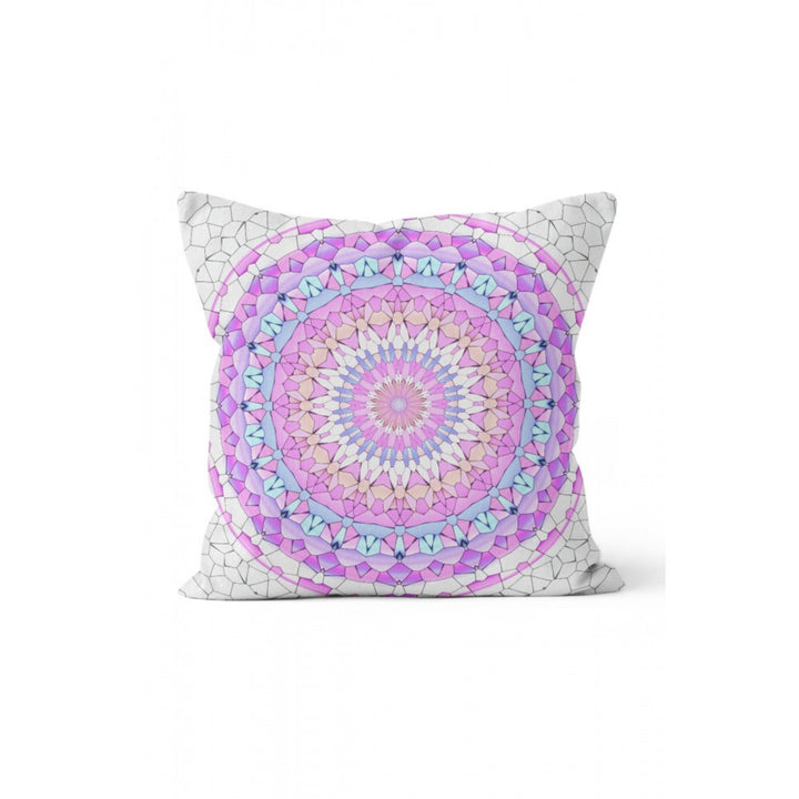 Mandala Pillow Cover|Decorative Paper and Crystal Mandala Pillowcase|Powder Floral Pattern Rustic Home Decor|Farmhouse Authentic Cushion