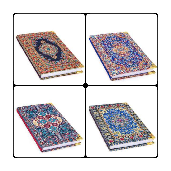 Authentic Carpet Design Woven Notebook|Fabric Journal in Turkish Carpet Style|Handy Notebook|Handmade Diary Notebook|Lined Traveler Notebook