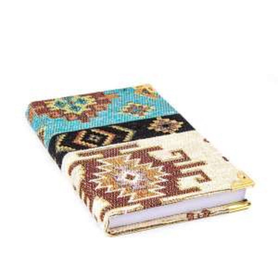 Authentic Carpet Design Woven Notebook|Fabric Journal in Turkish Carpet Style|Handy Notebook|Handmade Diary Notebook|Lined Traveler Notebook