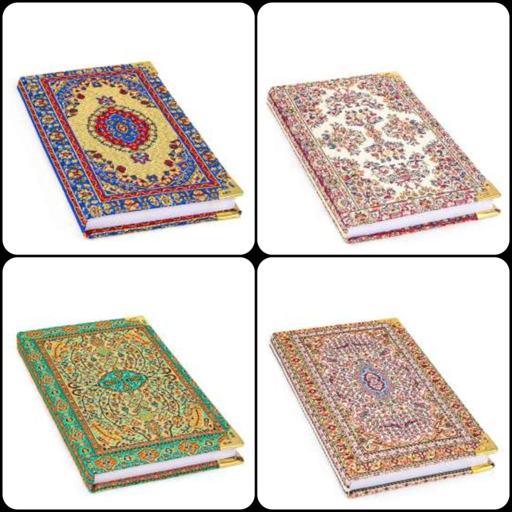 Authentic Carpet Design Woven Notebook|Fabric Journal in Turkish Carpet Style|Handy Notebook|Handmade Diary Notebook|Lined Traveler Notebook