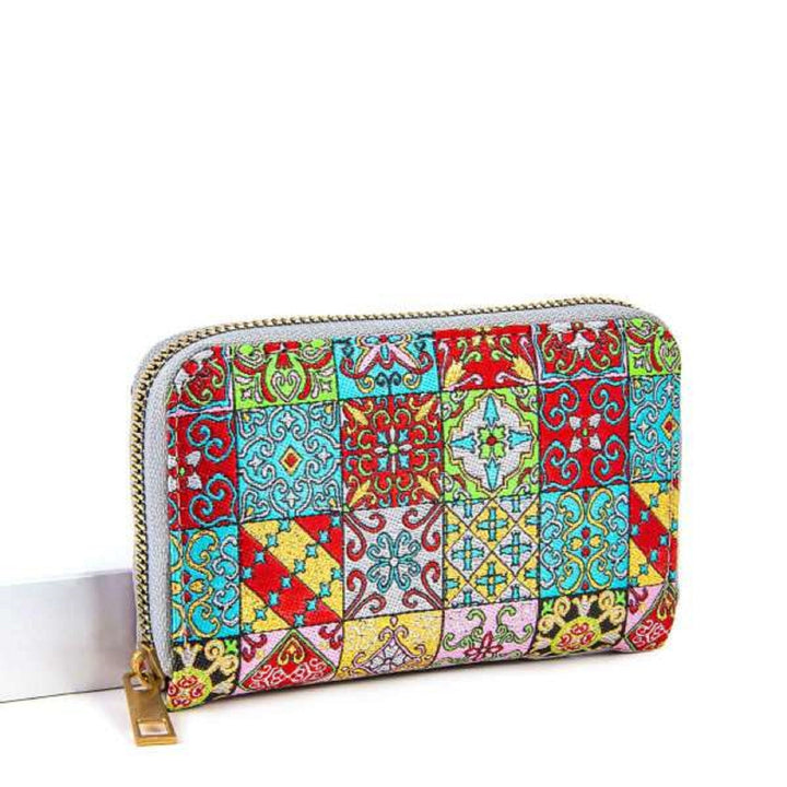 Mini Wallet For Women|Turkish Kilim Bag|Zip Around Woven Wallet|Boho Purse|Compact Wallet|Coin Purse with Zipper|Zippered Pouch|Gift For Her