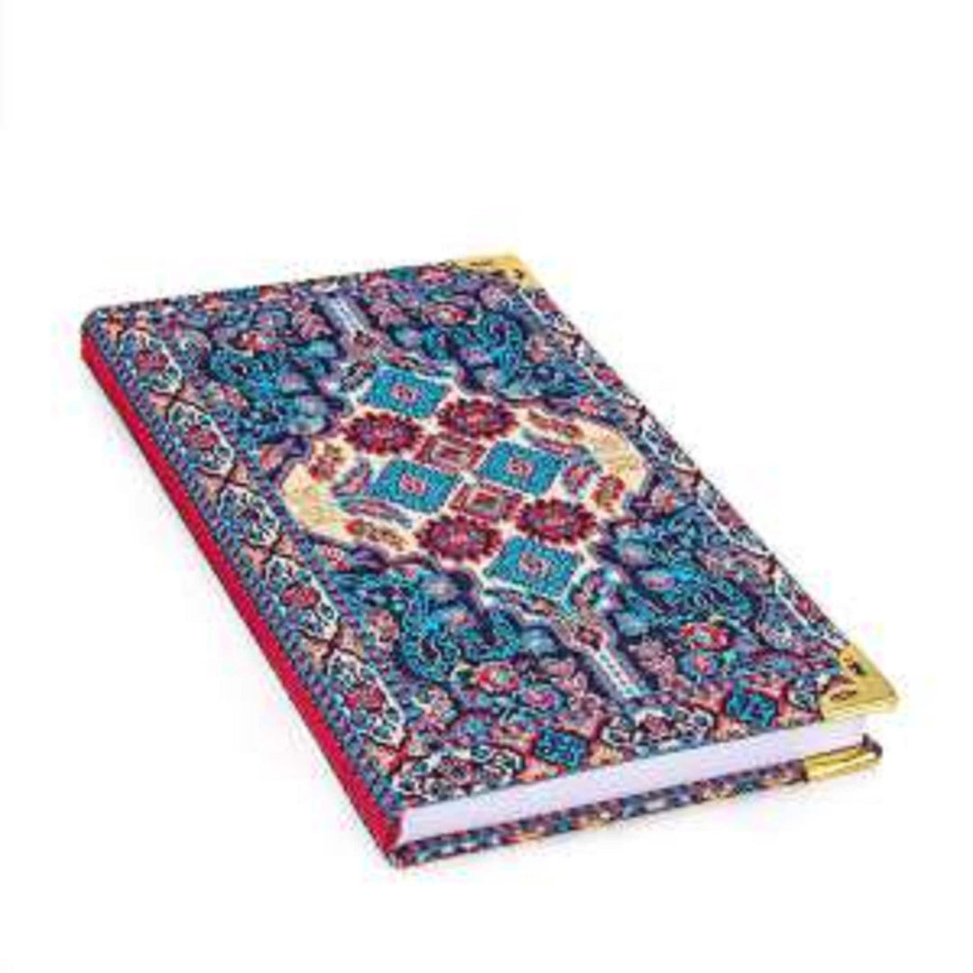 Authentic Carpet Design Woven Notebook|Fabric Journal in Turkish Carpet Style|Handy Notebook|Handmade Diary Notebook|Lined Traveler Notebook