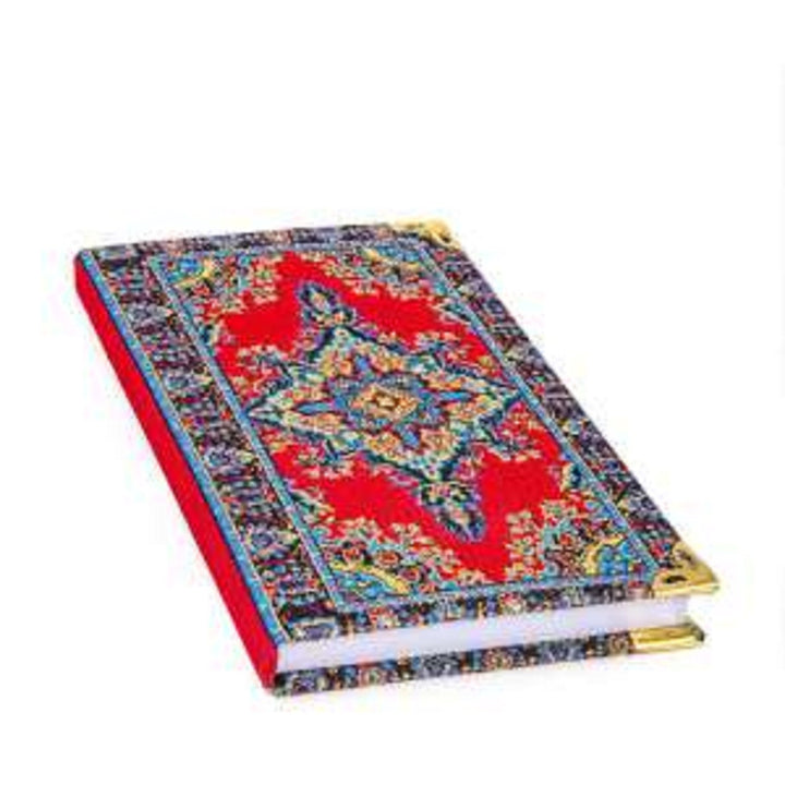 Authentic Carpet Design Woven Notebook|Fabric Journal in Turkish Carpet Style|Handy Notebook|Handmade Diary Notebook|Lined Traveler Notebook