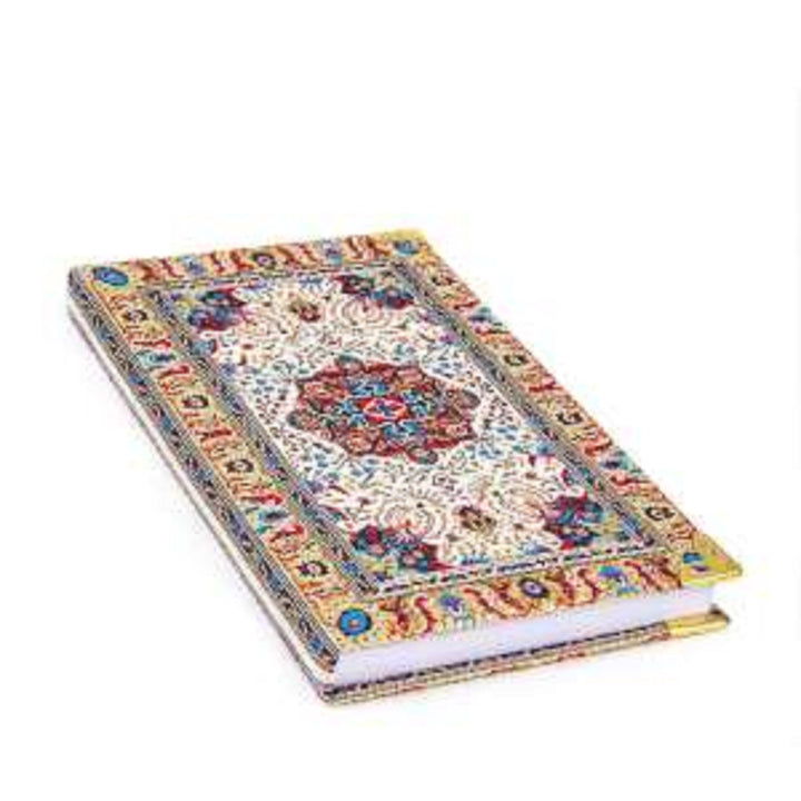 Authentic Carpet Design Woven Notebook|Fabric Journal in Turkish Carpet Style|Handy Notebook|Handmade Diary Notebook|Lined Traveler Notebook