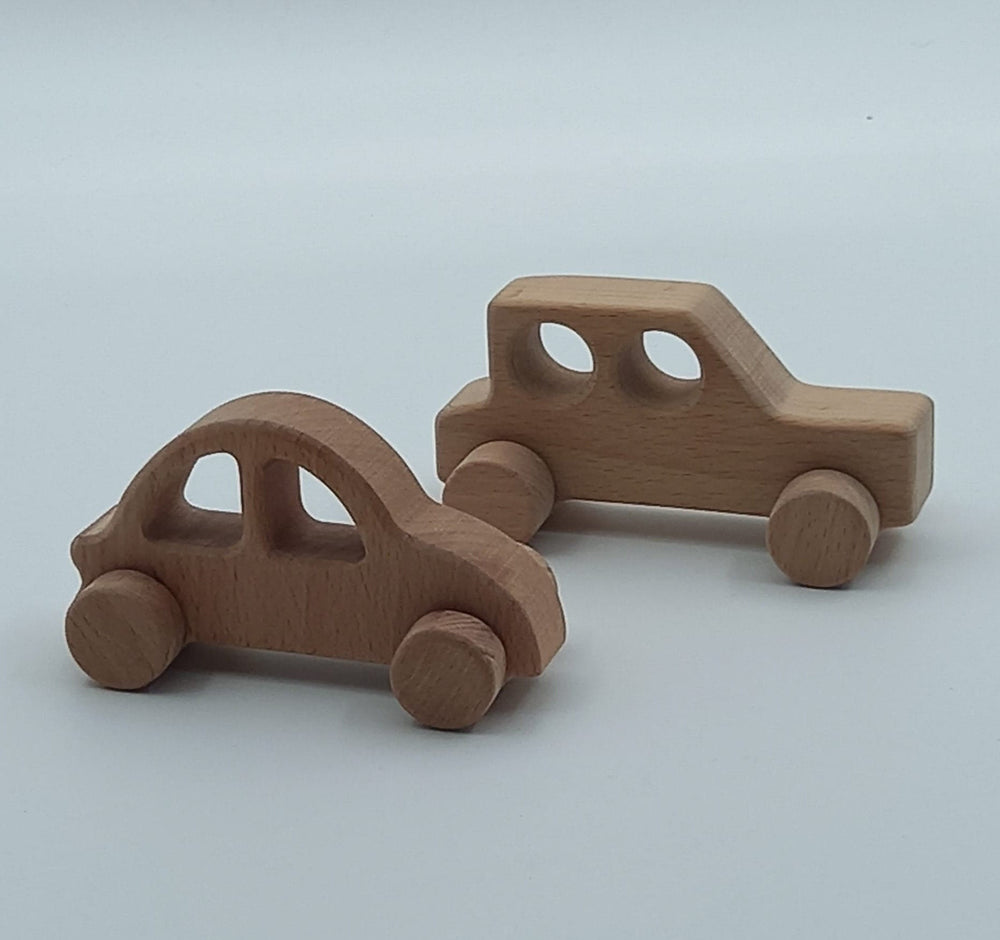 Set of 2 Wooden Car Toy|First Birthday Gift For Kids|Handmade Push Toys|Natural Wood Toy For Toddlers|Baby Shower Gift|Wood Nursery Decor