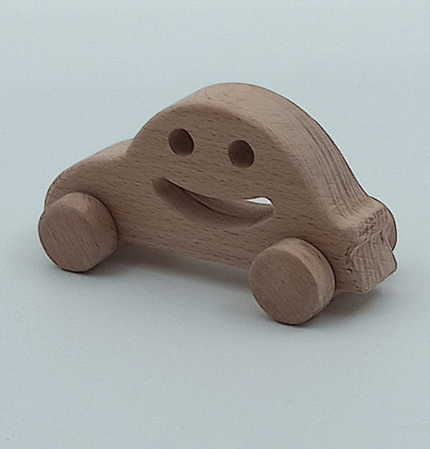 Wooden Toy Car|Birthday Gift For Kids|Push and Pull Toy For Toddlers|Natural Beech Wood Toy|Baby Shower Gift|Wood Nursery Vehicle Decor