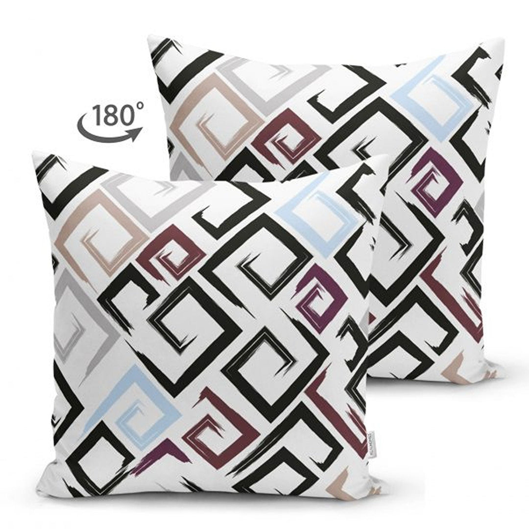 Labyrinth Pillow Cover|Modern Design Cushion Case|Abstract Geometric Cushion Cover|Decorative Pillowcase|Farmhouse Style Authentic Pillowtop