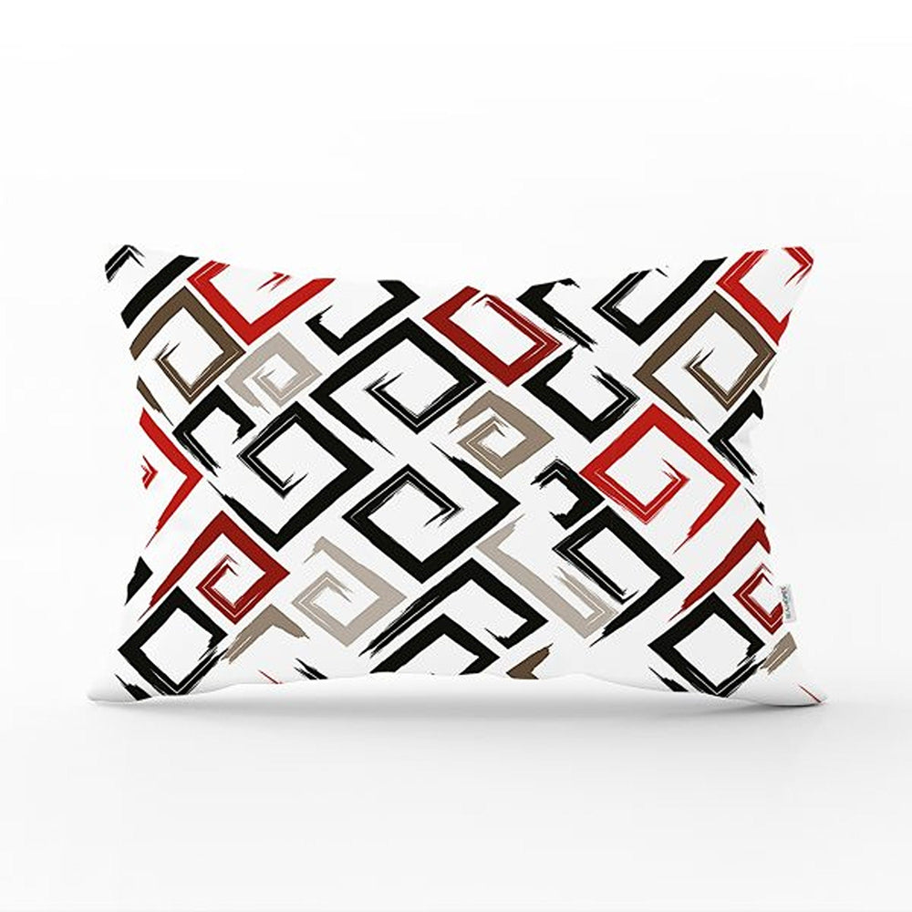 Labyrinth Pillow Cover|Modern Cushion Case|Abstract Geometric Lumbar Pillow Cover|Decorative Pillowcase|Farmhouse Style Authentic Pillowtop