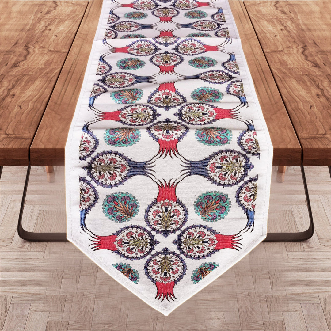 Tile Pattern Gobelin Tapestry Table Runner