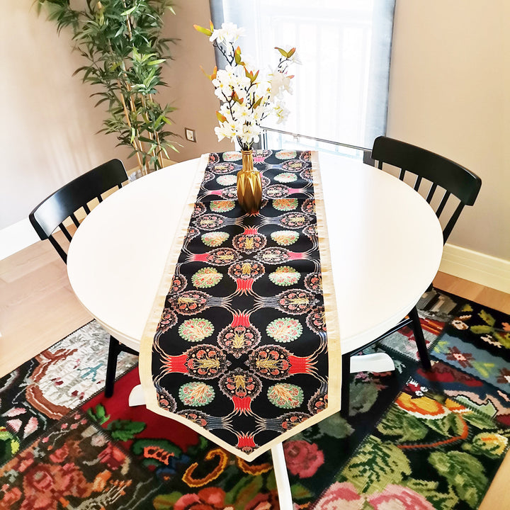 Tile Pattern Gobelin Tapestry Table Runner