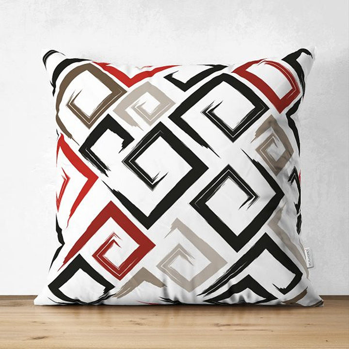 Labyrinth Pillow Cover|Modern Design Cushion Case|Abstract Geometric Cushion Cover|Decorative Pillowcase|Farmhouse Style Authentic Pillowtop