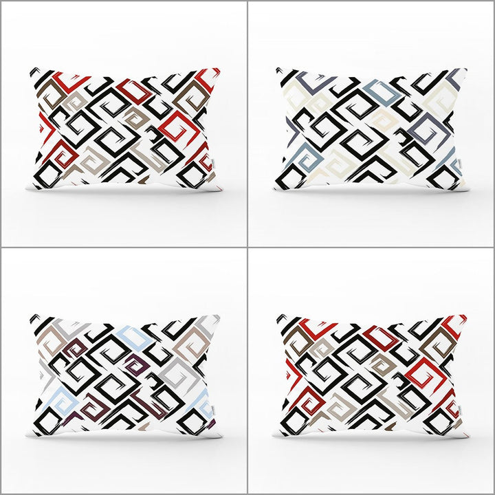 Labyrinth Pillow Cover|Modern Cushion Case|Abstract Geometric Lumbar Pillow Cover|Decorative Pillowcase|Farmhouse Style Authentic Pillowtop