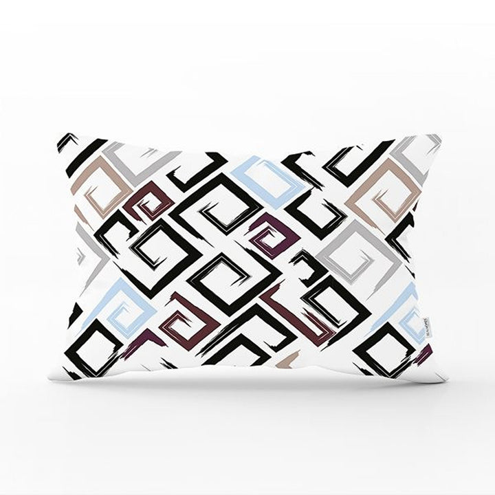 Labyrinth Pillow Cover|Modern Cushion Case|Abstract Geometric Lumbar Pillow Cover|Decorative Pillowcase|Farmhouse Style Authentic Pillowtop