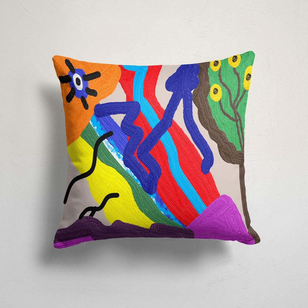 Abstract Pillow Cover|Colorful Painting Cushion Case|Decorative Outdoor Throw Pillowcase|Boho Bedding Pillow Case|Contemporary Cushion Cover