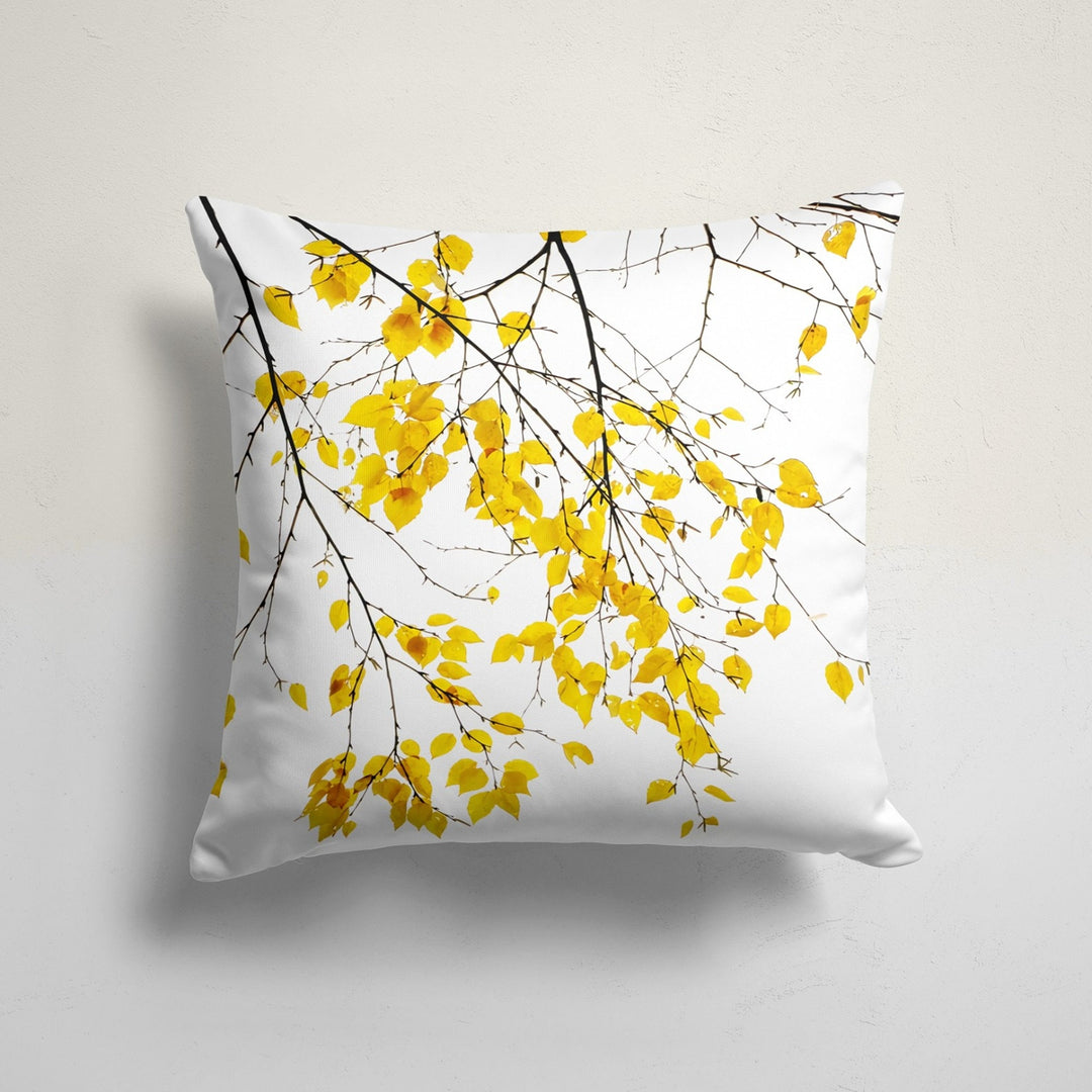 Yellow Floral Pillow Cover|Yellow Flower Painting Cushion Case|Summer Trend Throw Pillow|Boho Bedding Decor|Housewarming Farmhouse Cushion