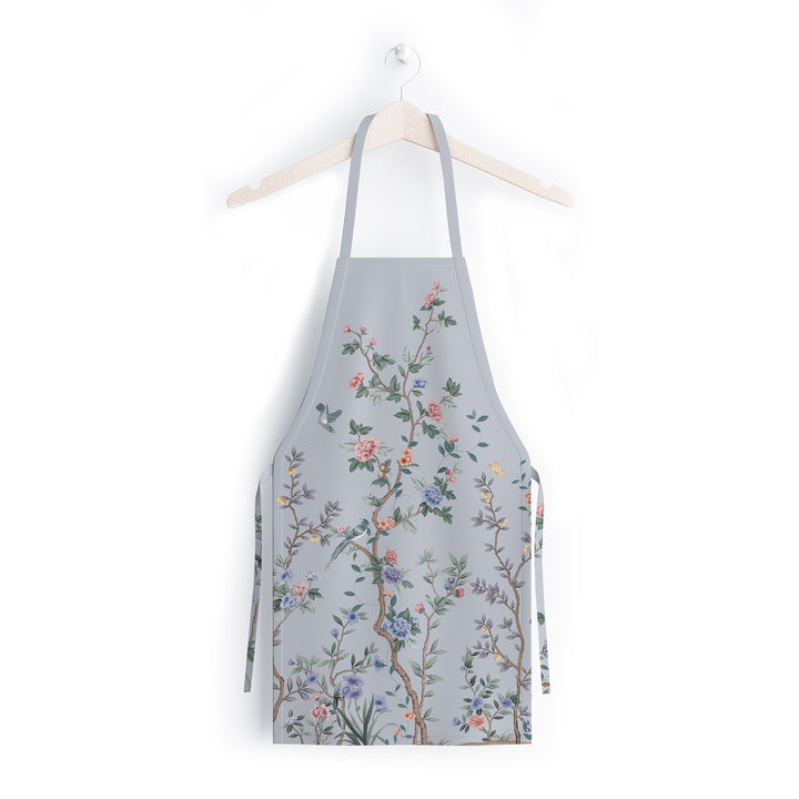 Floral Kitchen Apron|Floral Bird Print Cooking Apron with Adjustable Neck and Waist Strap|Summer Trend Cute Kitchen Gift For Him or Her