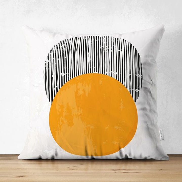 Abstract Pillow Cover|Boho Pillowcase|Abstract Geometric Cushion Cover|Decorative Double-Sided Pillowtop|Farmhouse Style Authentic Cushion