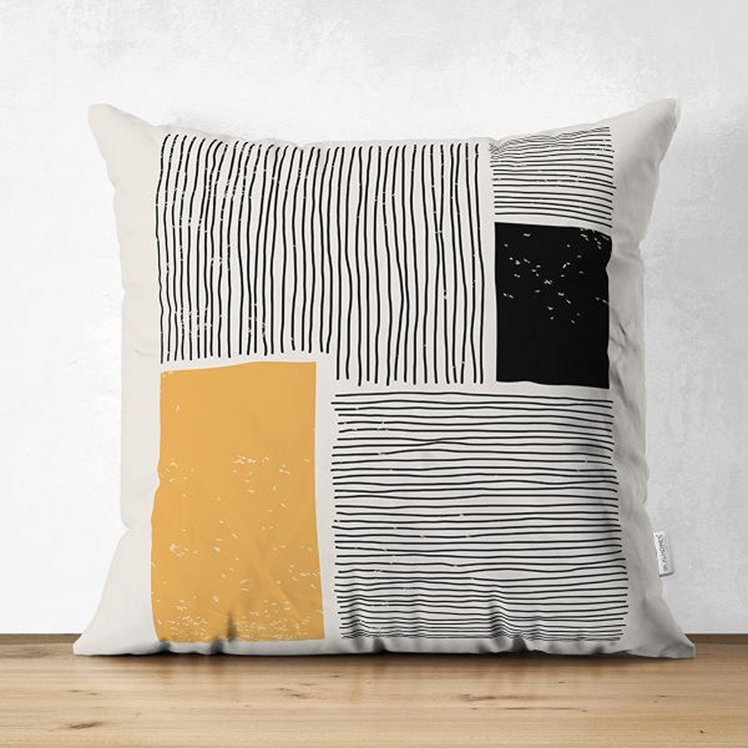 Abstract Pillow Cover|Onedraw Pillowcase|Abstract Geometric Cushion Cover|Decorative Double-Sided Pillowtop|Farmhouse Authentic Cushion Case