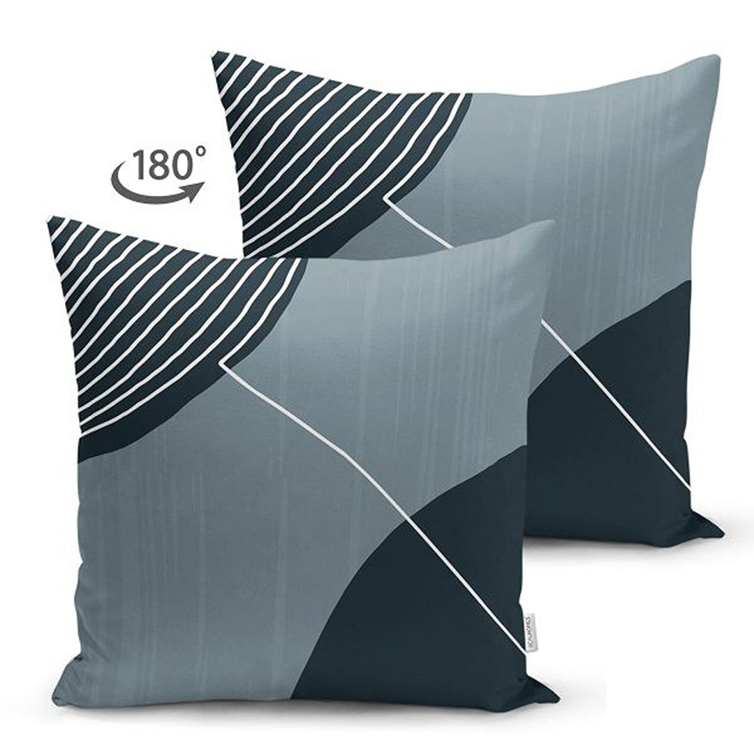 Abstract Pillow Cover|Black Gray Pillowcase|Abstract Onedraw Cushion Cover|Decorative Double-Sided Pillowtop|Farmhouse Style Boho Cushion